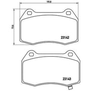 Brembo 4 x Front Brake Pad Set fits Honda Civic VIII 2005-2012 1.6 1.8 2.0