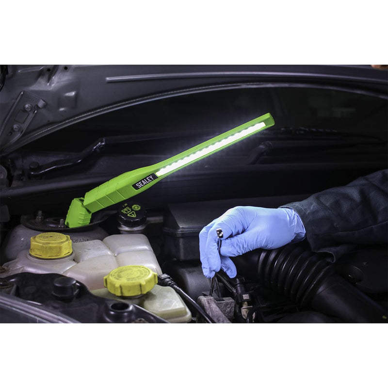 Sealey Rechargeable 360 Slim Inspection Light 8W & 1W SMD LED Green Lithium-ion Sealey - Dynamic Drive