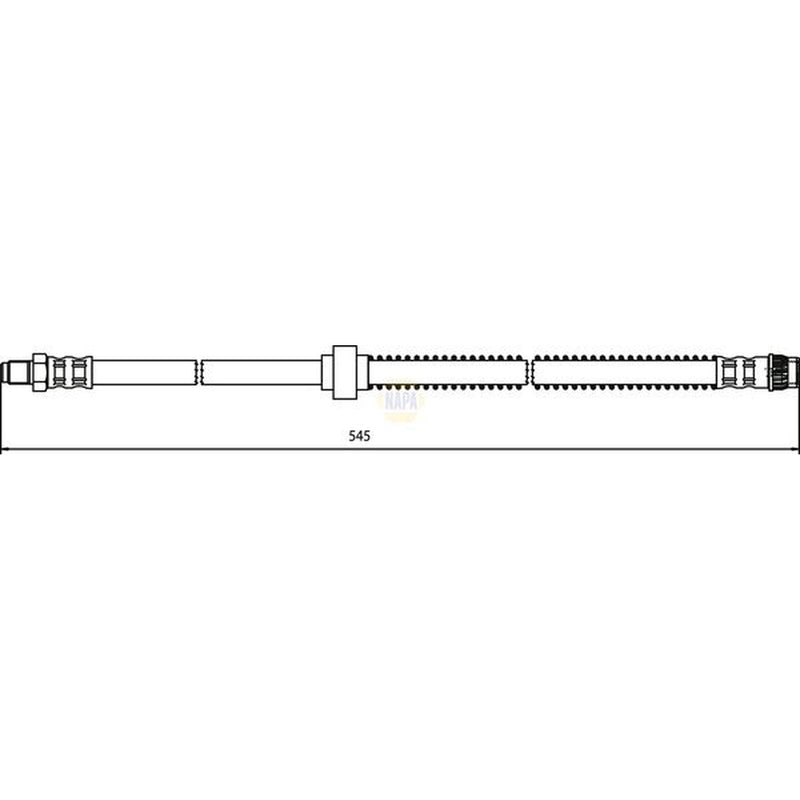 NAPA Brake Hydraulic Hose Line Front fits Nissan Interstar 2002-2006