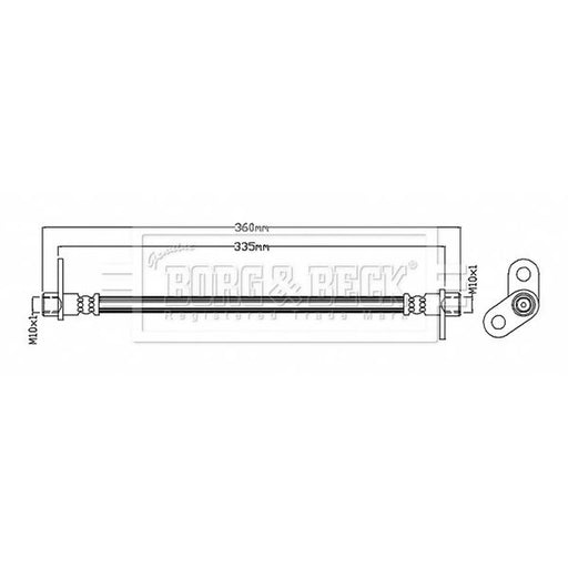 Borg & Beck Brake Hydraulic Hose Line inner BBH8756