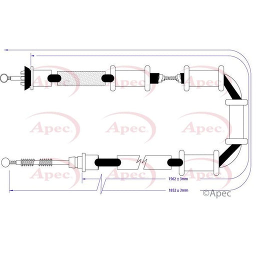 Apec Handbrake Cable Right Rear CAB1278