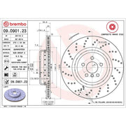 Brembo 2 x Rear Aluminium Brake Disc Hub Brake Discs 09.D901.33