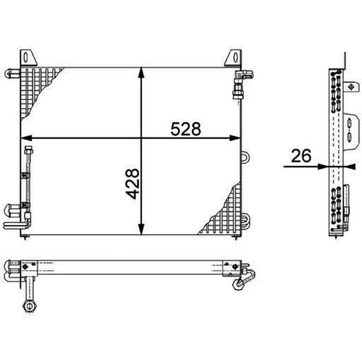 Mahle Air Conditioning Condenser fits Mercedes-Benz Sl 1980-1989