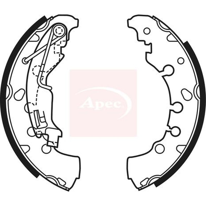 Apec Brake Shoe Set Axle Kit fits Chrysler Ypsilon 2011-2021 0.9 1.2 1.3
