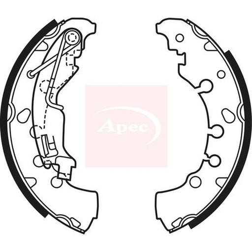 Apec Brake Shoe Set Axle Kit fits Chrysler Ypsilon 2011-2021 0.9 1.2 1.3