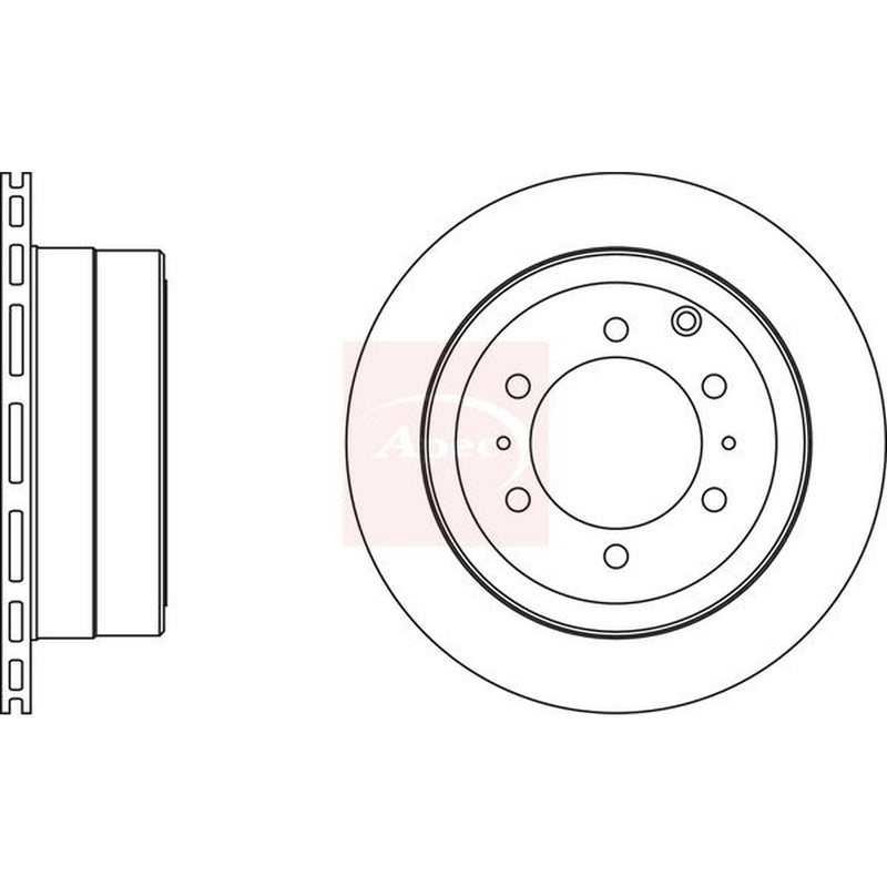 Apec 2 x Vented Brake Discs fits Toyota Land Cruiser 80 1990-1997 4.2 4.5