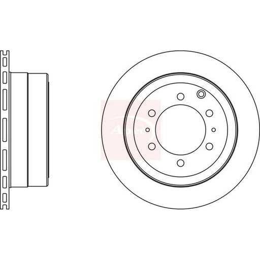 Apec 2 x Vented Brake Discs fits Toyota Land Cruiser 80 1990-1997 4.2 4.5