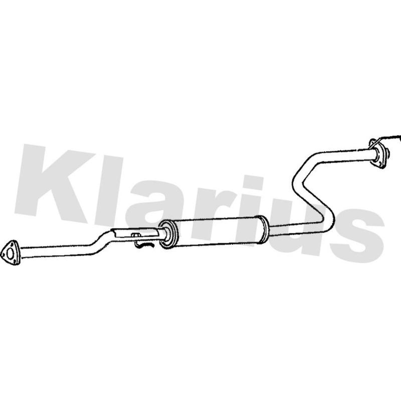 Klarius Box With Centre Pipe Centre fits Honda Civic VI 1995-2001 1.4