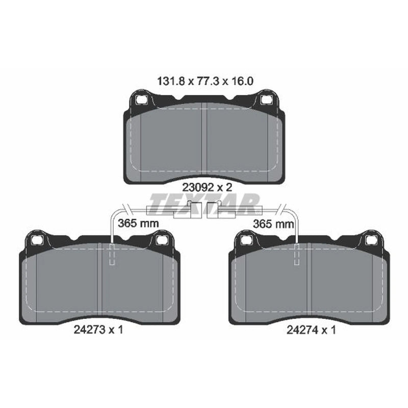 Textar Front Brake Pad Set 2427301