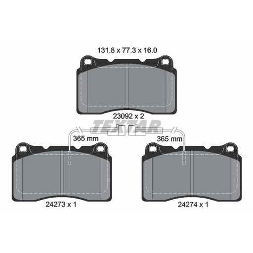Textar Front Brake Pad Set 2427301