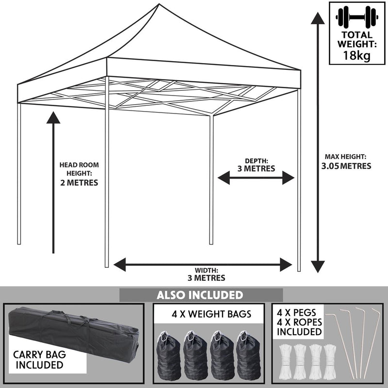Dellonda Premium 3 x 3m Pop-Up Gazebo - Beige Dellonda  - Dynamic Drive