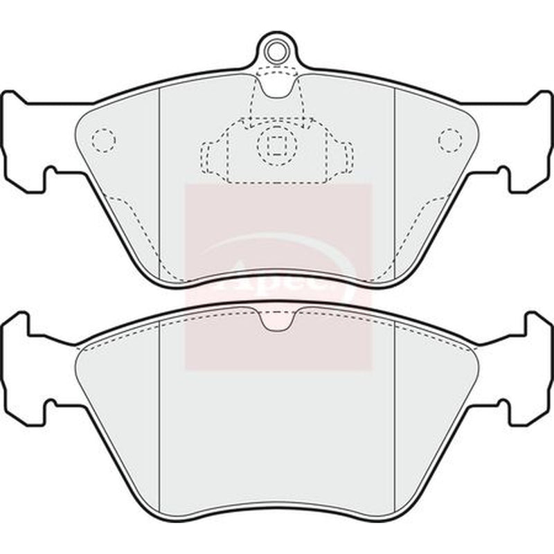 Apec Front Brake Pad Set fits Opel Calibra A 1991-1997 2.0 2.5