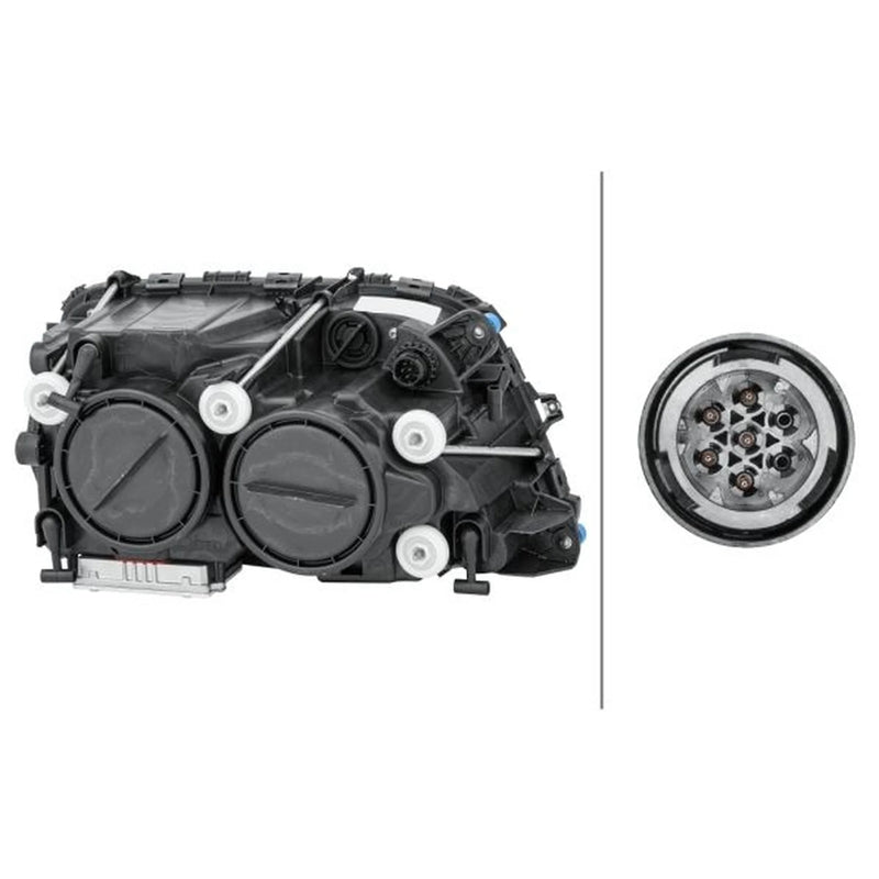 Hella Headlight Headlamp D1S/H1 Left fits Mercedes-Benz Actros MP2 2002-2003