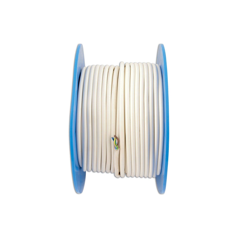 Connect White 3 Core Mains Cable 10A 50m 30674 Tool Connection - Dynamic Drive
