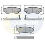 Comline Front Brake Discs & Pads fits Suzuki Grand Vitara I 1998-2005 1.6