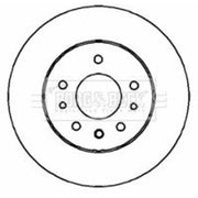 Borg & Beck Front Brake Vented Discs & Pads fits Fiat Croma 2005-2011 1.9