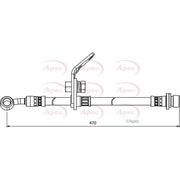 Apec Brake Hydraulic Hose Line Front Left fits Honda Accord VII 2003-2008
