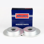 Borg & Beck 2 x Solid Brake Discs fits Suzuki Swift III 2010-2017 1.2