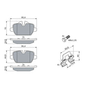 Bosch Front & Rear Pads fits BMW 1 2004-2011