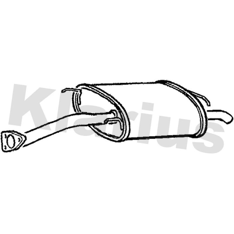 Klarius Box With Tail Pipe Rear fits Rover 45 I 2000-2005 2.0