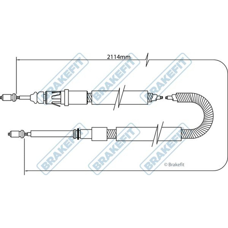 Apec Handbrake Cable Left Rear fits Peugeot 307 2002-2009 1.4 1.6 2.0