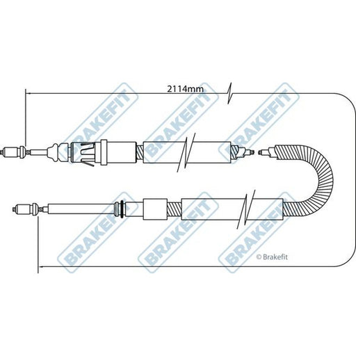 Apec Handbrake Cable Left Rear fits Peugeot 307 2002-2009 1.4 1.6 2.0