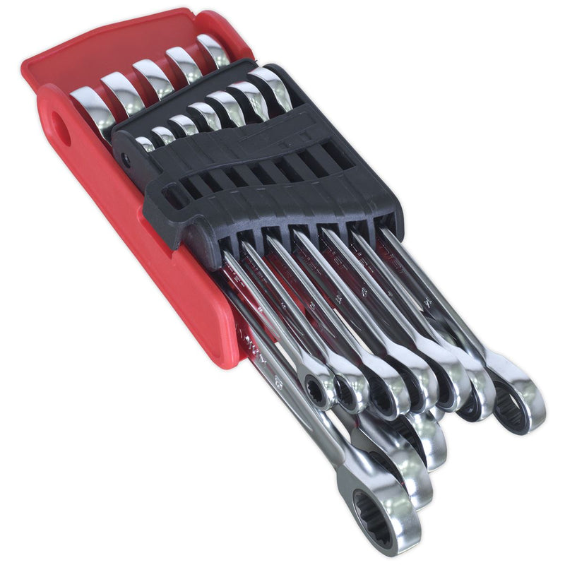 Sealey Ratchet Combination Spanner Set 12pc Metric Platinum Series AK63922 Sealey - Dynamic Drive