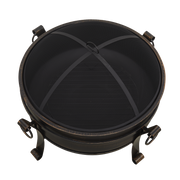 Dellonda 30" Deluxe 2-in-1 Outdoor Fire Pit & Coffee Table Antique Bronze Effect Dellonda  - Dynamic Drive