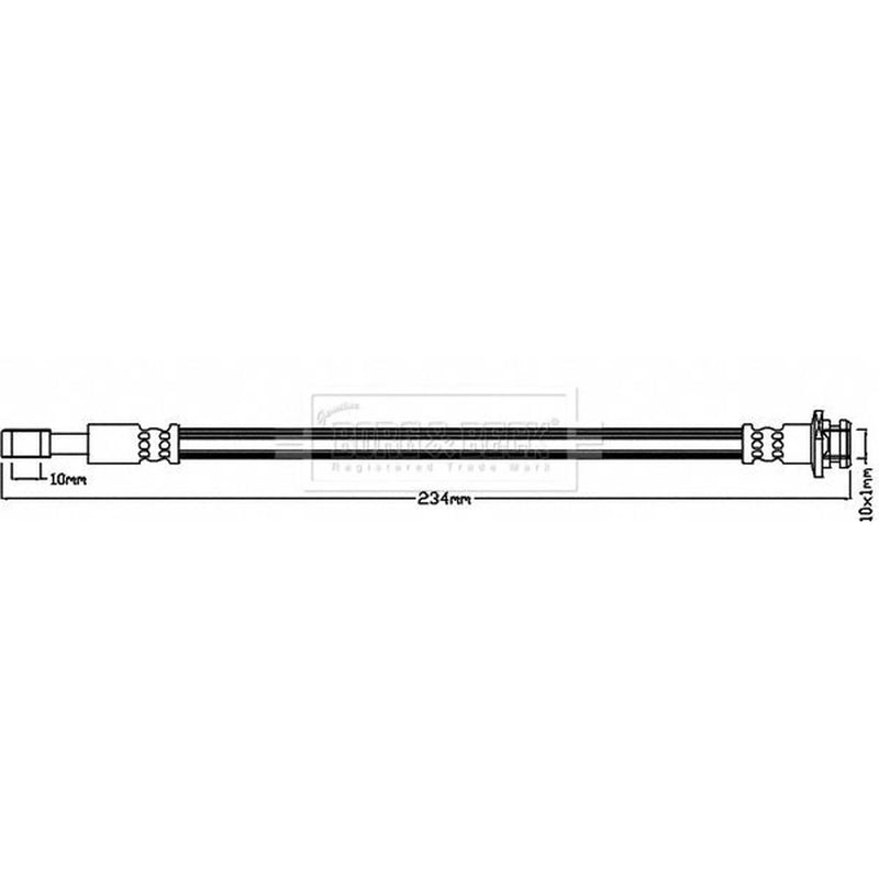 Borg & Beck Brake Hydraulic Hose Line outer BBH8221