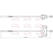 Apec Handbrake Cable Front fits Nissan Qashqai I 2006-2013 1.5 1.6 2.0