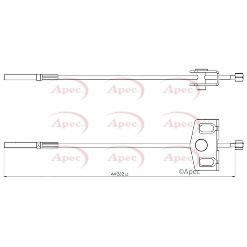 Apec Handbrake Cable Front fits Nissan Qashqai I 2006-2013 1.5 1.6 2.0