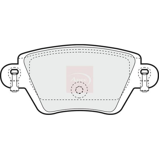 Apec Rear Brake Pad Set fits Renault Kangoo 2001 on 1.6 1.9