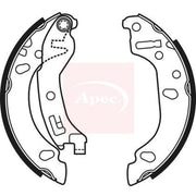 Apec Brake Shoe Set Axle Kit fits Fiat Panda 2003 on 1.1 1.2 1.3