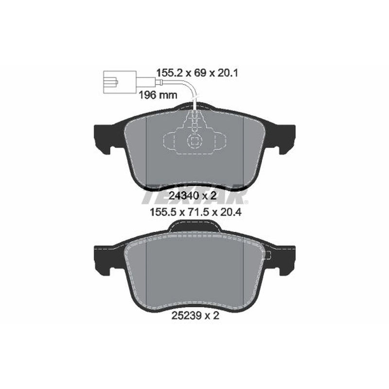 Textar Front Brake Pad Set 2434001