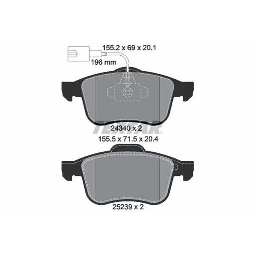 Textar Front Brake Pad Set 2434001