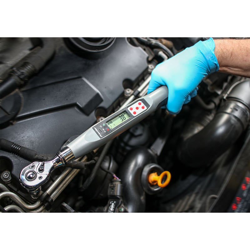 Sealey Torque Wrench Digital 3/8"Sq Drive 2-24Nm(1.48-17.70lb.ft) STW307 Sealey - Dynamic Drive