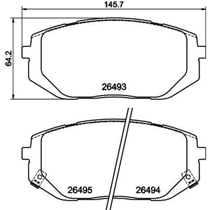 DON Front Brake Pad Set fits Genesis GV60 2021 on