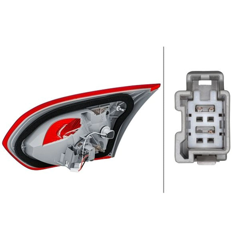 Hella Tail Light / Lamp W16W Left fits Ford Focus III 2010-2020 1.0 1.5 1.6 2.0