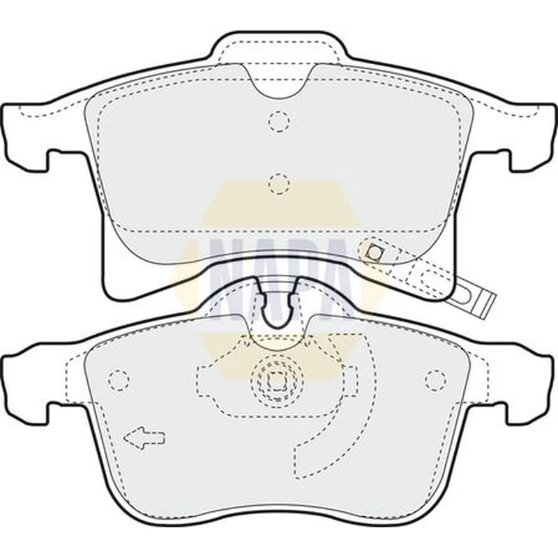 NAPA Front Brake Pad Set fits Opel Adam 2014-2019 1.4