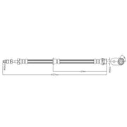 Juratek Brake Hydraulic Hose Line Rear Left fits Ford Tourneo Connect 2013-2022