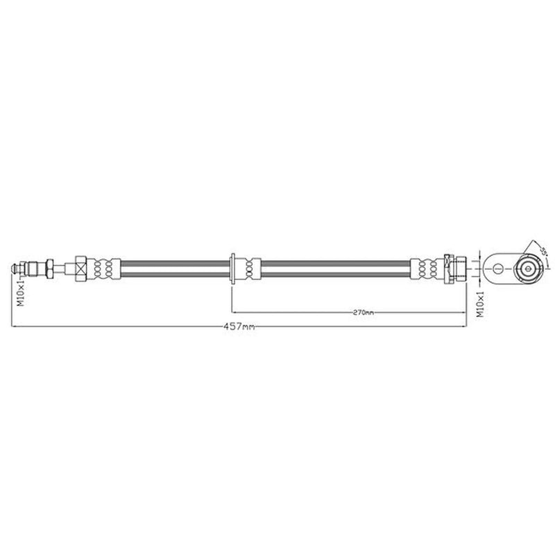 Juratek Brake Hydraulic Hose Line Rear Left fits Ford Tourneo Connect 2013-2022