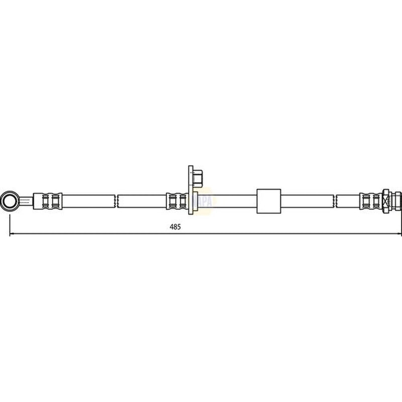 NAPA Brake Hydraulic Hose Line Front NBH1415