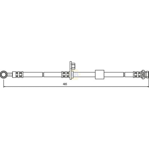 NAPA Brake Hydraulic Hose Line Front fits Mitsubishi Colt Czc VI 2006-2009 1.5
