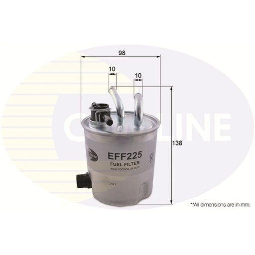 Comline Fuel Filter Element fits Nissan Navara NP300 2005-2007 2.5