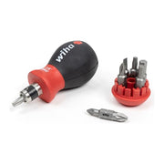 Wiha Magnetic SoftFinish® Stubby Screwdriver with Bit Magazine (PH, PZ) Wiha - Dynamic Drive