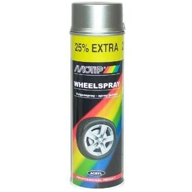 3 x MOTIP WHEEL SPRAY SILVER LACQUER SPRAY PAINT 500ML - M04007 Motip  - Dynamic Drive
