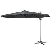 Dellonda Cantilever Parasol with 360 Rotation, Tilt & Cover 3m - Grey Dellonda - Dynamic Drive
