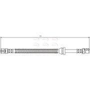 Apec Brake Hydraulic Hose Line Rear Right fits Chevrolet Tacuma 2005-2009