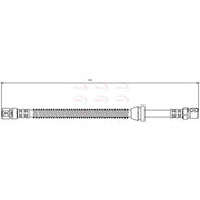 Apec Brake Hydraulic Hose Line Rear Right HOS3813