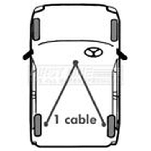 First Line Handbrake Cable Left Rear fits Daewoo Matiz 1998 on 0.8